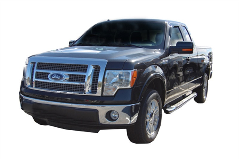 AVS 09-14 Ford F-150 Standard Cab Ventvisor Outside Mount Window Deflectors 2pc - Smoke - 92741AVS Photo - Mounted