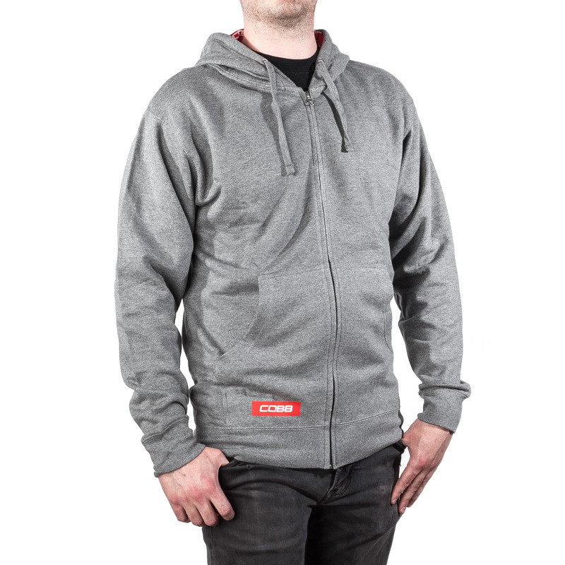 Cobb Grey Zippered Hoodie - Size X-Large - CO-LINERHOODIE-GRY-XL