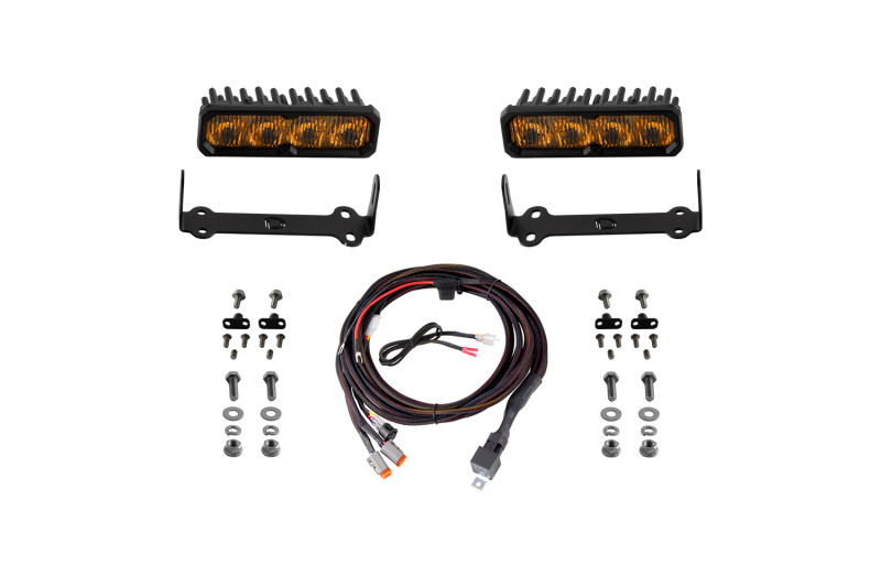 Diode Dynamics 2014-2024 Toyota 4Runner SS6 Pro LED Kit Yellow Fog 3000K - DD8600 Photo - Primary