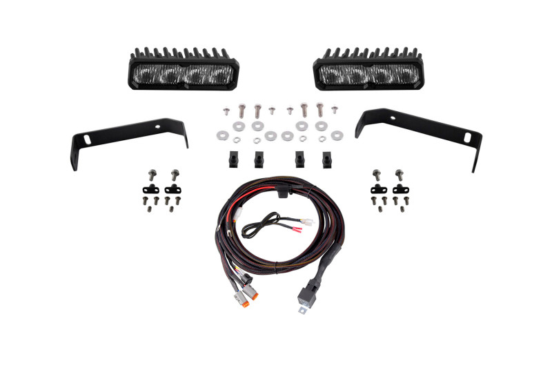 Diode Dynamics 2019-2021 Ford Ranger SS6 Sport LED Kit White Fog 6000K - DD8870 Photo - Primary
