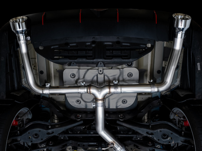 AWE 22-26 Hyundai Elantra N Track Edition Cat-Back Exhaust - Chrome Silver Tips - 3020-32237 Photo - Mounted