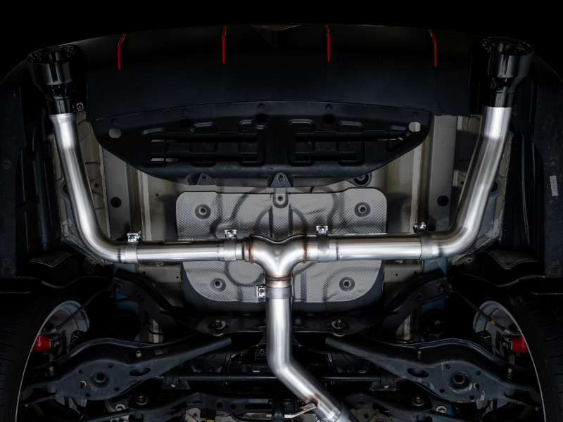 AWE 22-26 Hyundai Elantra N Track Edition Cat-Back Exhaust - Diamond Black Tips - 3020-33237 Photo - Mounted
