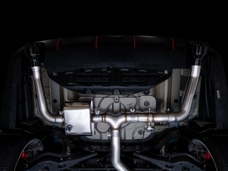 AWE 22-26 Hyundai Elantra N SwitchPath Cat-Back Exhaust - Diamond Black Tips - 3025-33237 Photo - Mounted