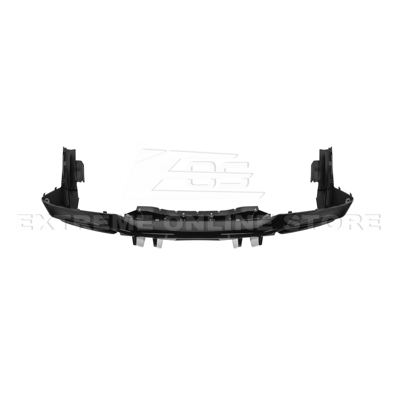 EOS Rear Bumper Diffuser for Quad Tips - Gloss Black - 2024+ Mustang (DIFF-1038-V2-ABS)