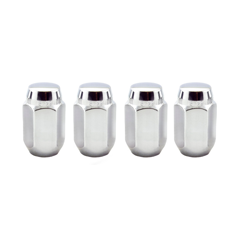 McGard Hex Lug Nut (Cone Seat) 7/16-20 / 13/16 Hex / 1.5in. Length (4-Pack) - Chrome - 64001