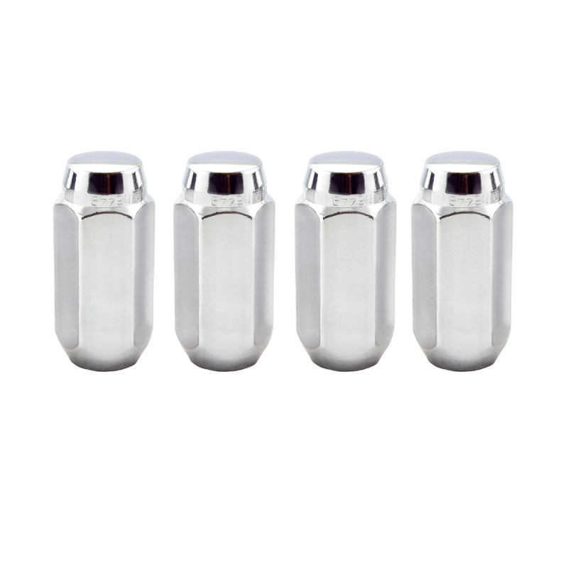 McGard Hex Lug Nut (Cone Seat) M14X1.5 / 22mm Hex / 1.945in. Length (4-Pack) - Chrome - 64014