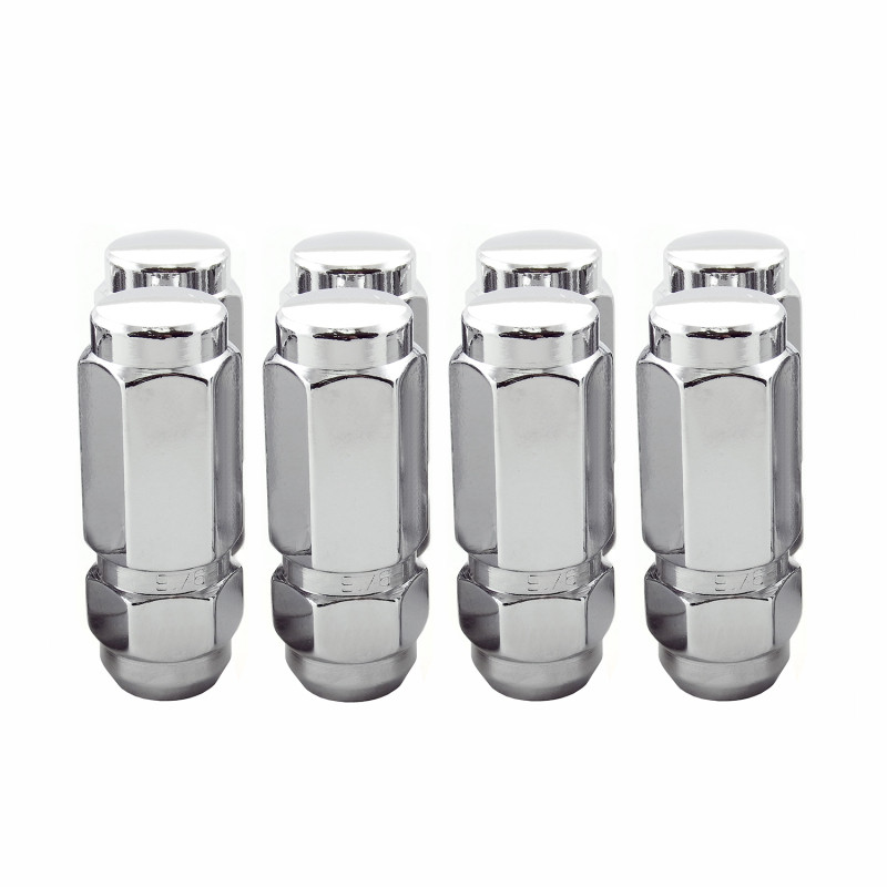 McGard Hex Lug Nut (Cone Seat / Duplex) 9/16-18 / 7/8 Hex / 2.5in. Length (8-Pack) - Chrome - 64806