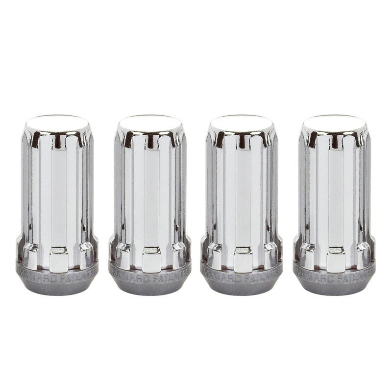 McGard SplineDrive Lug Nut (Cone Seat) M14X1.5 / 1.935in. Length (4-Pack) - Chrome (Req. Tool) - 65310