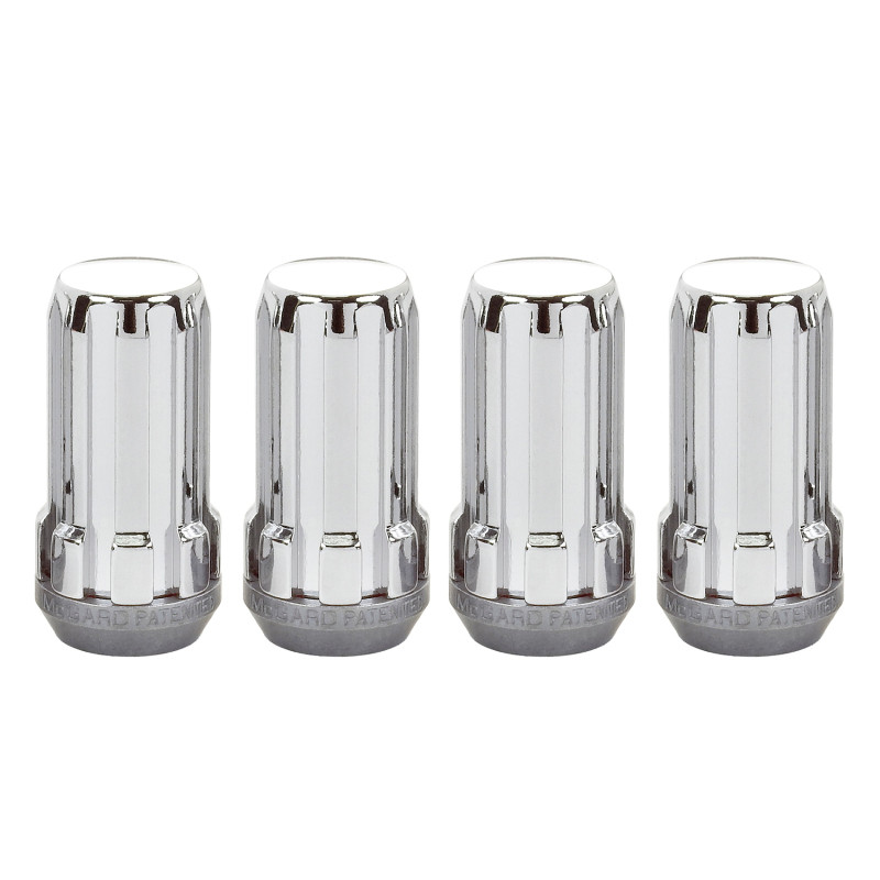 McGard SplineDrive Lug Nut (Cone Seat) 1/2-20 / 1.60in. Length (4-Pack) - Chrome (Req. Tool) - 65340
