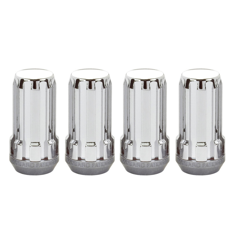 McGard SplineDrive Lug Nut (Cone Seat) 1/2-20 / 1.60in. Length (4-Pack) - Chrome (Req. Tool) - 65340