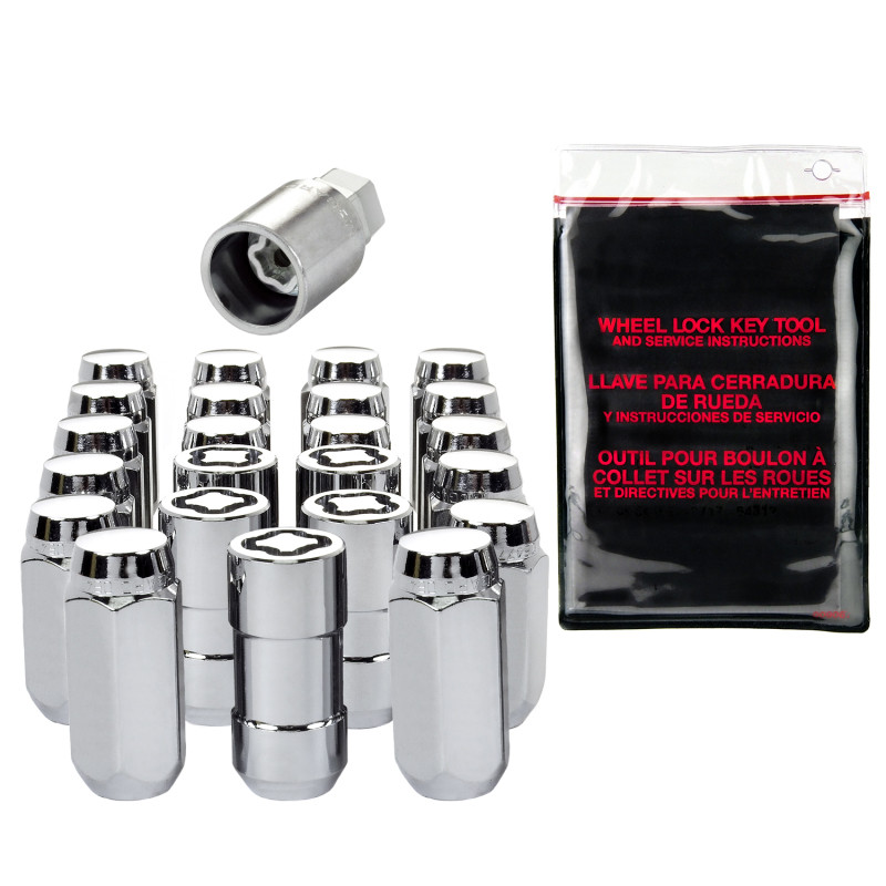 McGard SplineDrive Tuner 23-PC Jeep JL Install Kit w/Locks & Tool (Cone) M14X1.5 / 22m Hex - Chrome - 84585