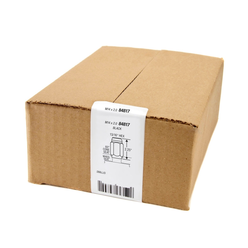 McGard 8 Lug Hex Install Kit w/Locks (Cone Seat Nut) M14X2.0 / 13/16 Hex / 2.25in. Length - Black - 84817