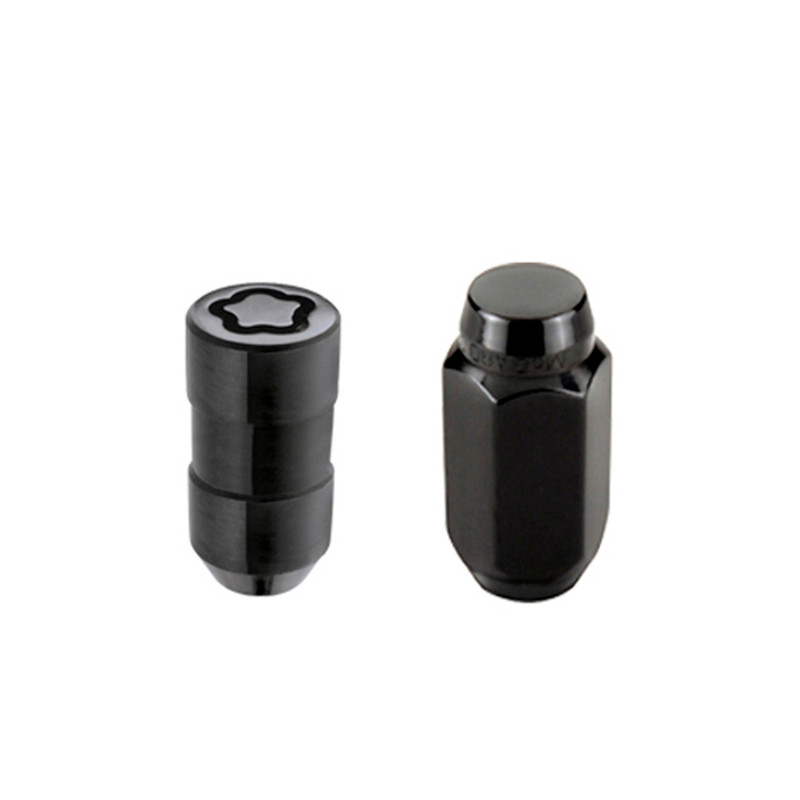 McGard 8 Lug Hex Install Kit w/Locks (Cone Seat Nut) M14X1.5 / 22mm Hex / 1.635in. Length - Black - 84827