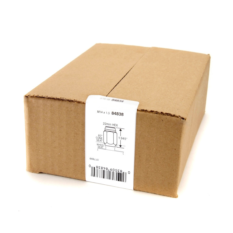 McGard 8 Lug Hex Install Kit w/Locks (Cone Seat Nut) M14X1.5 / 22mm Hex / 1.945in. Length - Chrome - 84838