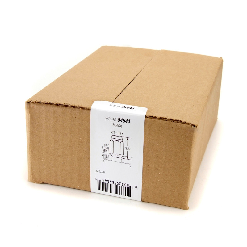 McGard 8 Lug Hex Install Kit w/Locks (Cone Seat Nut / Duplex) 9/16-18 / 7/8 Hex / 2.5in. L - Black - 84844