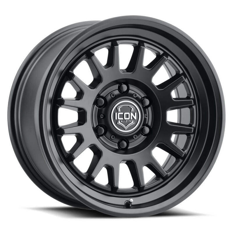 ICON Anza 17x8.5 6x5.5 25mm Offset 5.75in BS 95.1mm Hub Bore Satin Black Wheel - 8217859057SB Photo - Primary