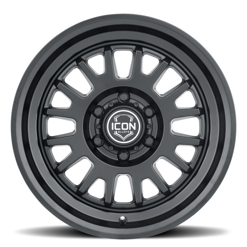 ICON Anza 17x8.5 6x5.5 25mm Offset 5.75in BS 95.1mm Hub Bore Satin Black Wheel - 8217859057SB Photo - Unmounted