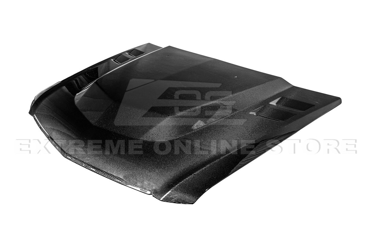 EOS Hood w. Vented Sides - Carbon Fiber Double Sided - 09-15 CTS-V (HOOD-1194-BKCF)