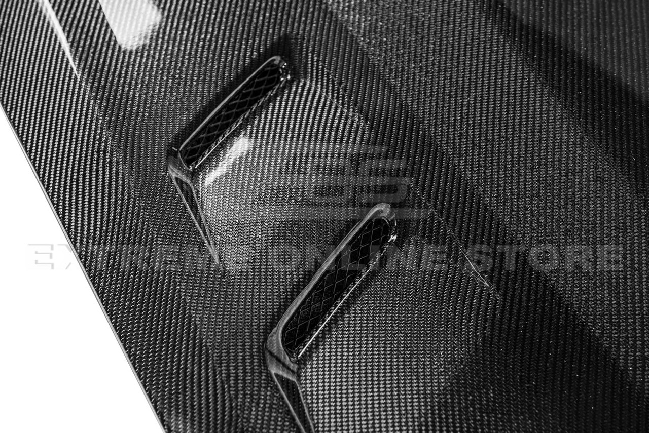 EOS Hood w. Vented Sides - Carbon Fiber Double Sided - 09-15 CTS-V (HOOD-1194-BKCF)