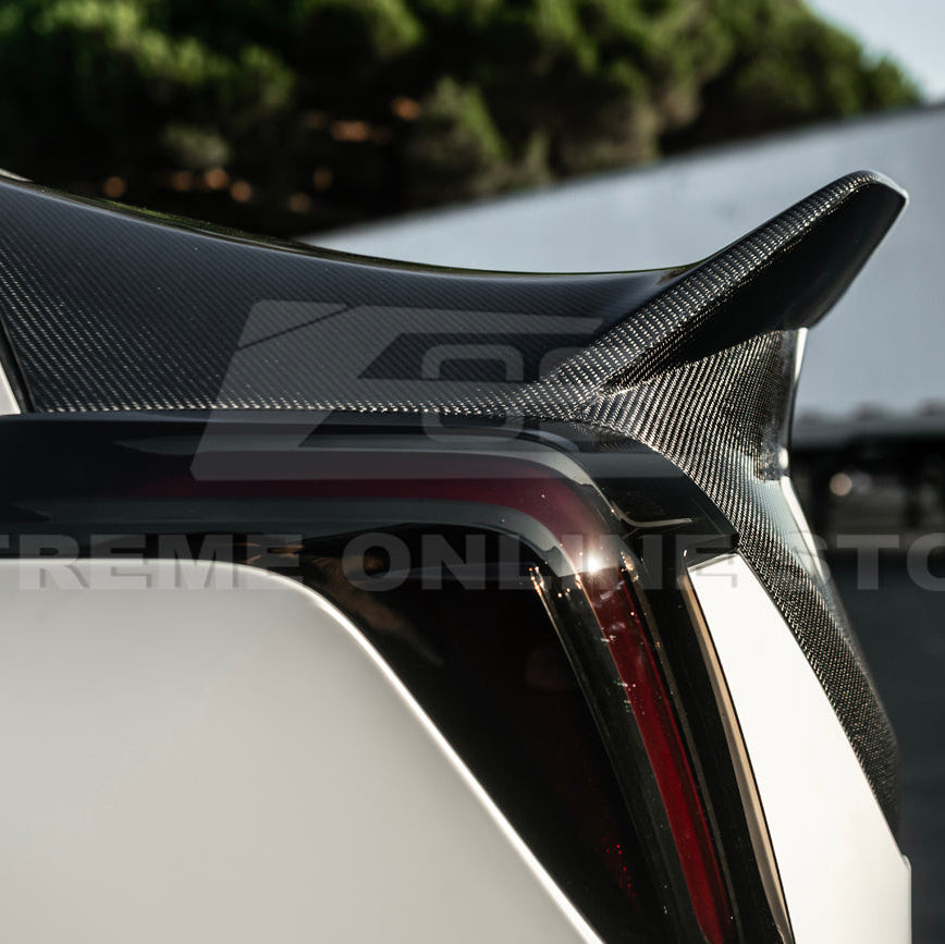 EOS Carbon Fiber Trunk w. Integrated Spoiler - 2022+ Cadillac CT4-V (TRUNK-1193-BKCF)