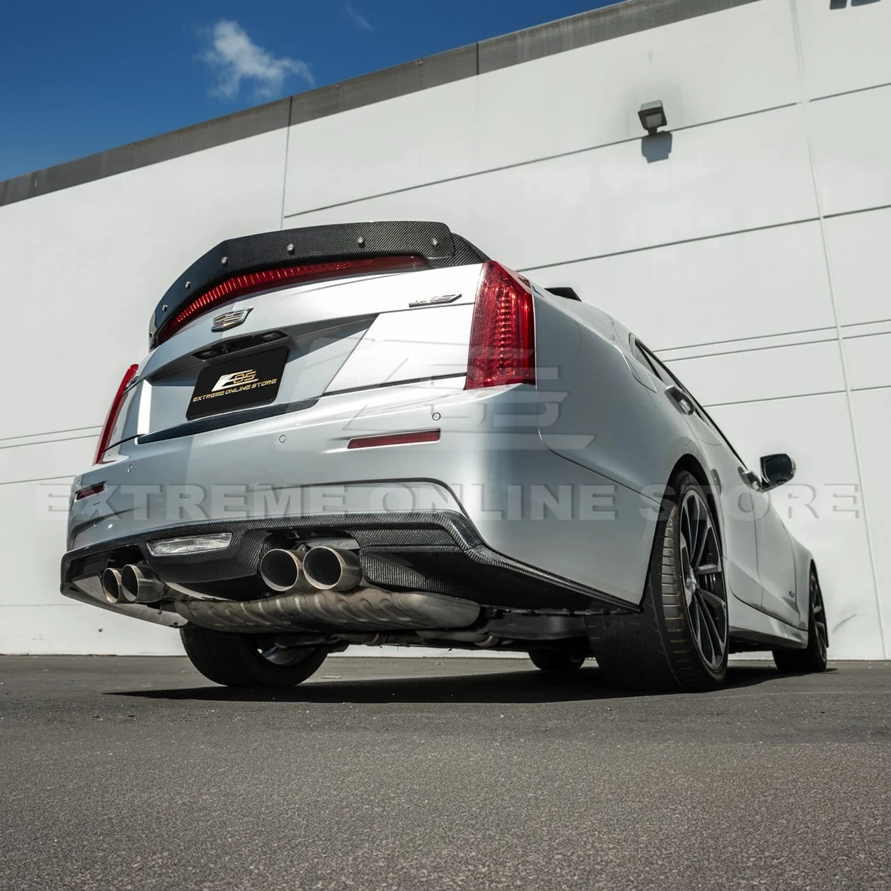 EOS Carbon Fiber Rear Diffuser - 16-19 Cadillac ATS-V