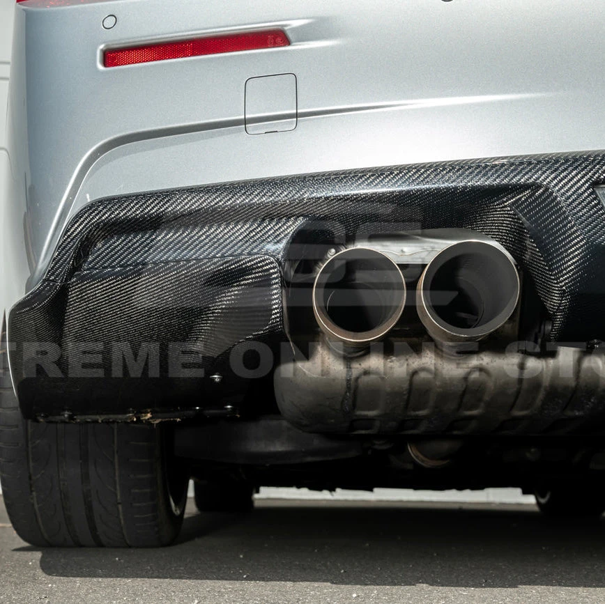 EOS Carbon Fiber Rear Diffuser - 16-19 Cadillac ATS-V (DIFF-1166-BKCF)