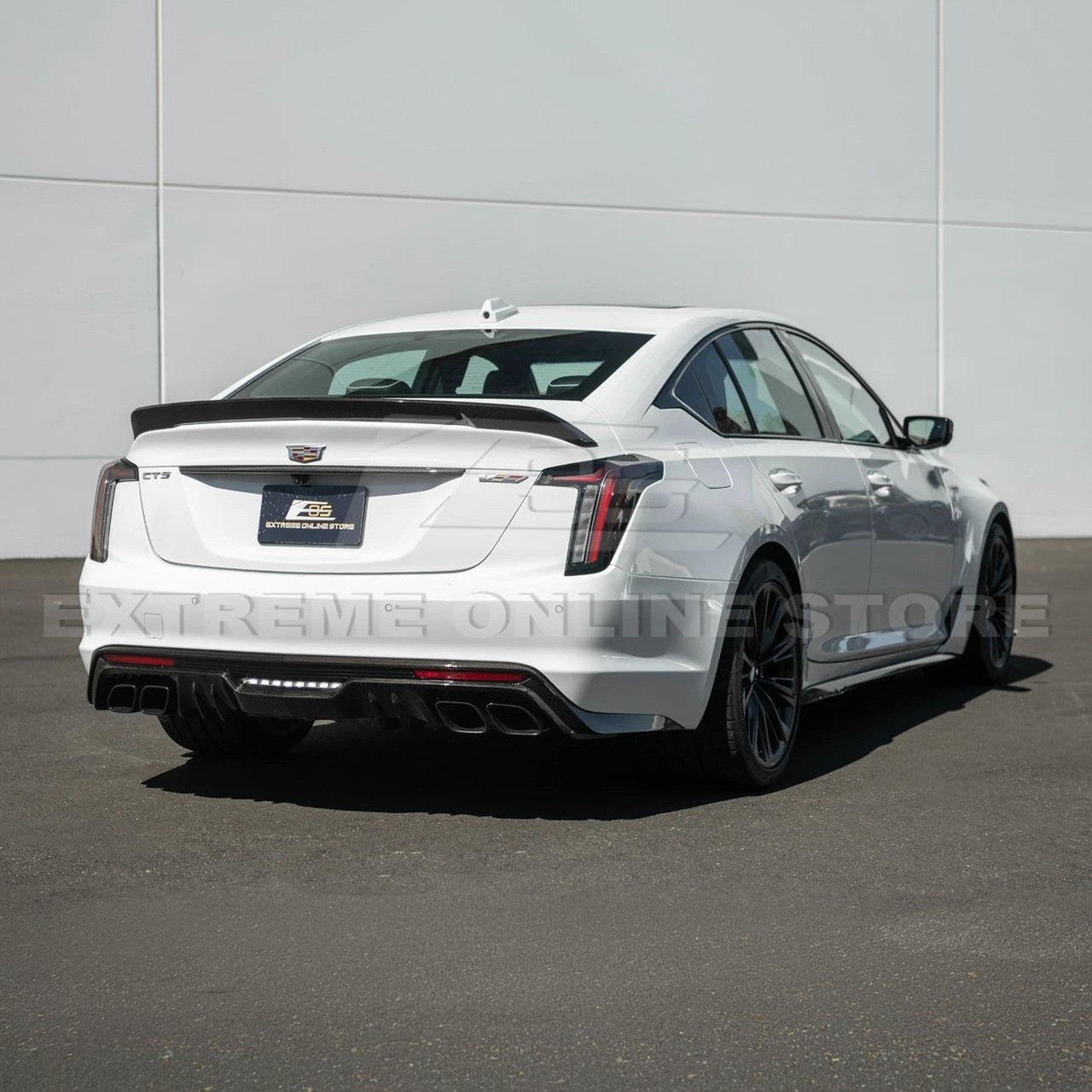 EOS Carbon Fiber Rear Trunk Trim - 2022+ Cadillac CT5-V (SPLITTER-1207-BKCF)