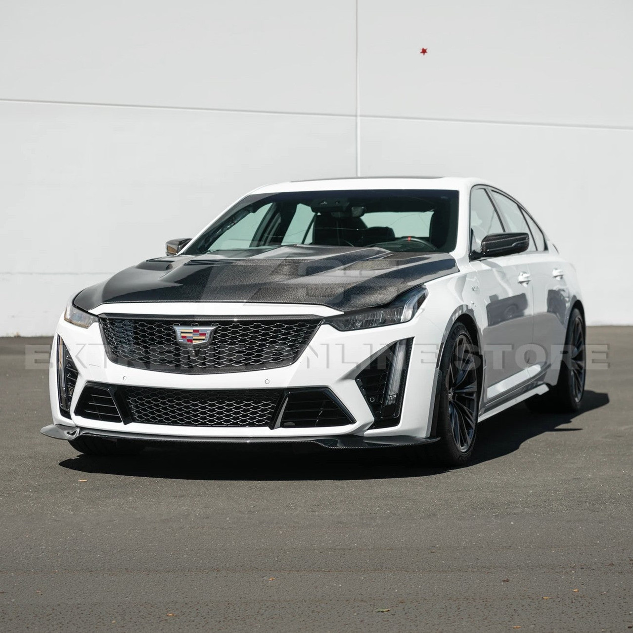 EOS Carbon Fiber Lower Grille Trim - 22-24 Cadillac CT5-V BW (VENT-1219-BKCF)