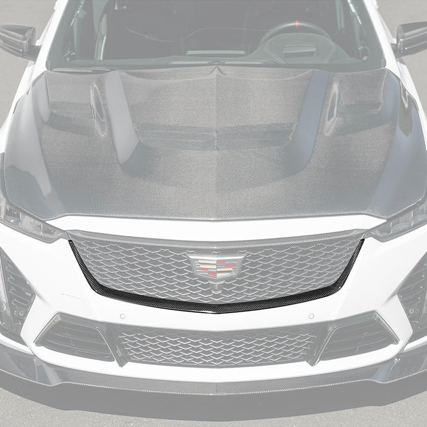 EOS Carbon Fiber Lower Grille Trim - 22-24 Cadillac CT5-V BW (VENT-1219-BKCF)