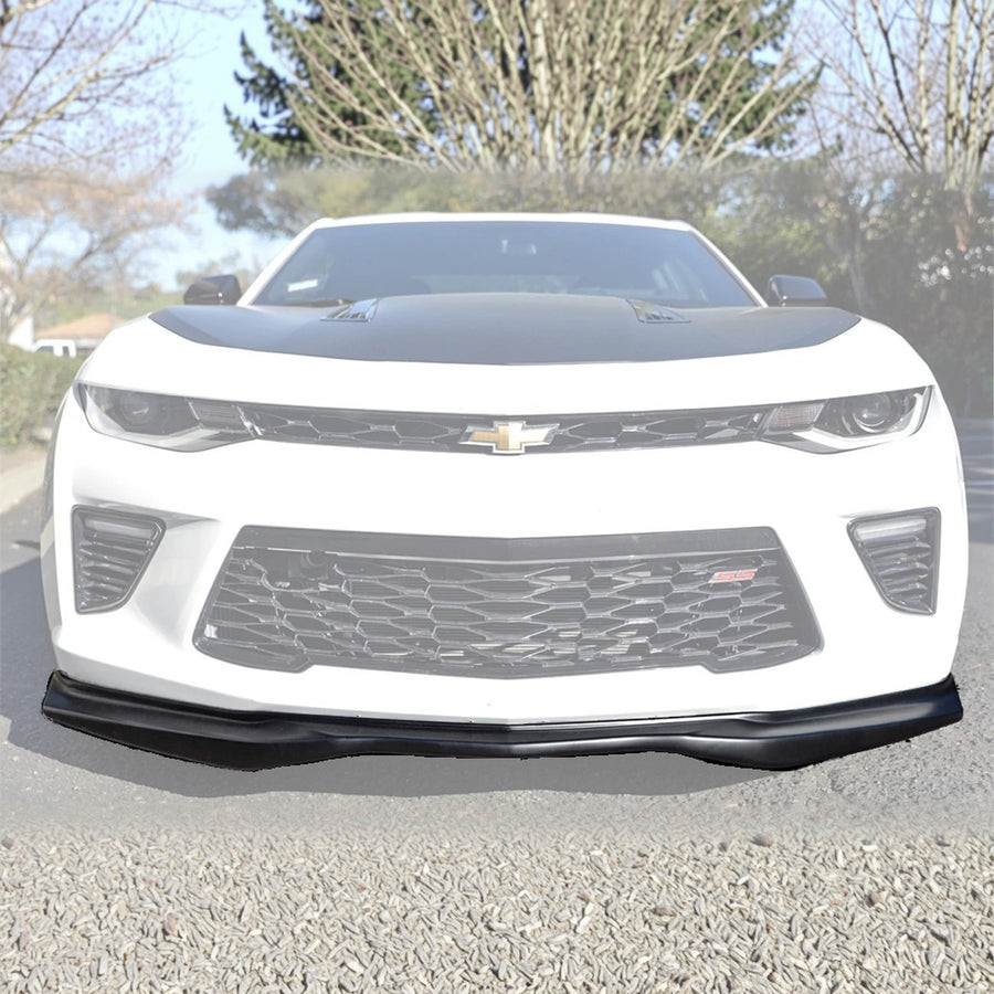 EOS T6 Style Front Splitter - Matte Black - 16-24 Camaro SS (FLIP-139-ABS)
