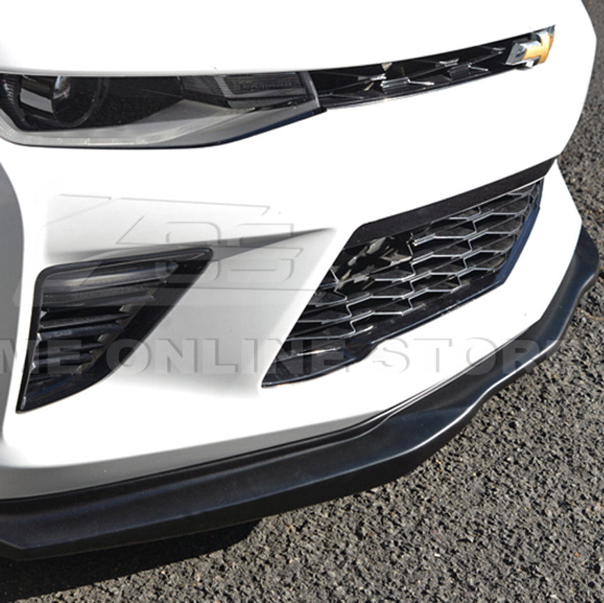 EOS T6 Style Front Splitter - Matte Black - 16-24 Camaro SS (FLIP-139-ABS)