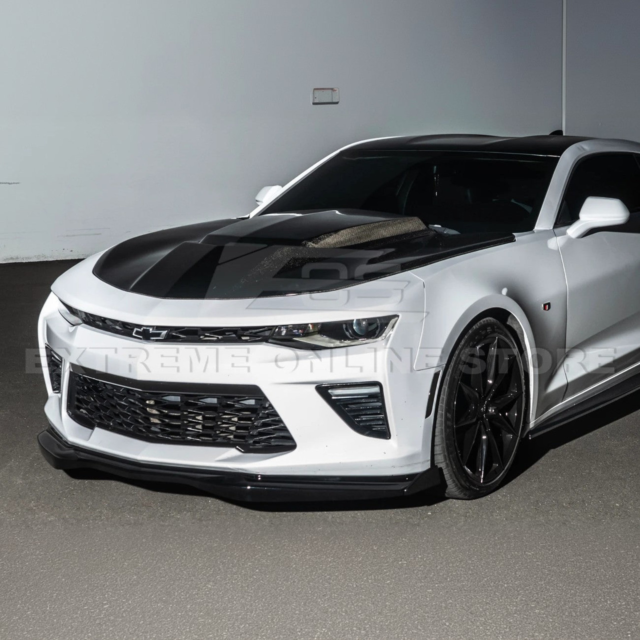 EOS T6 Style Front Splitter w. Winglets - Gloss Black - 16-24 Camaro SS (FLIP-139-V2-ABS_SPLITTER-092-V2-ABS)