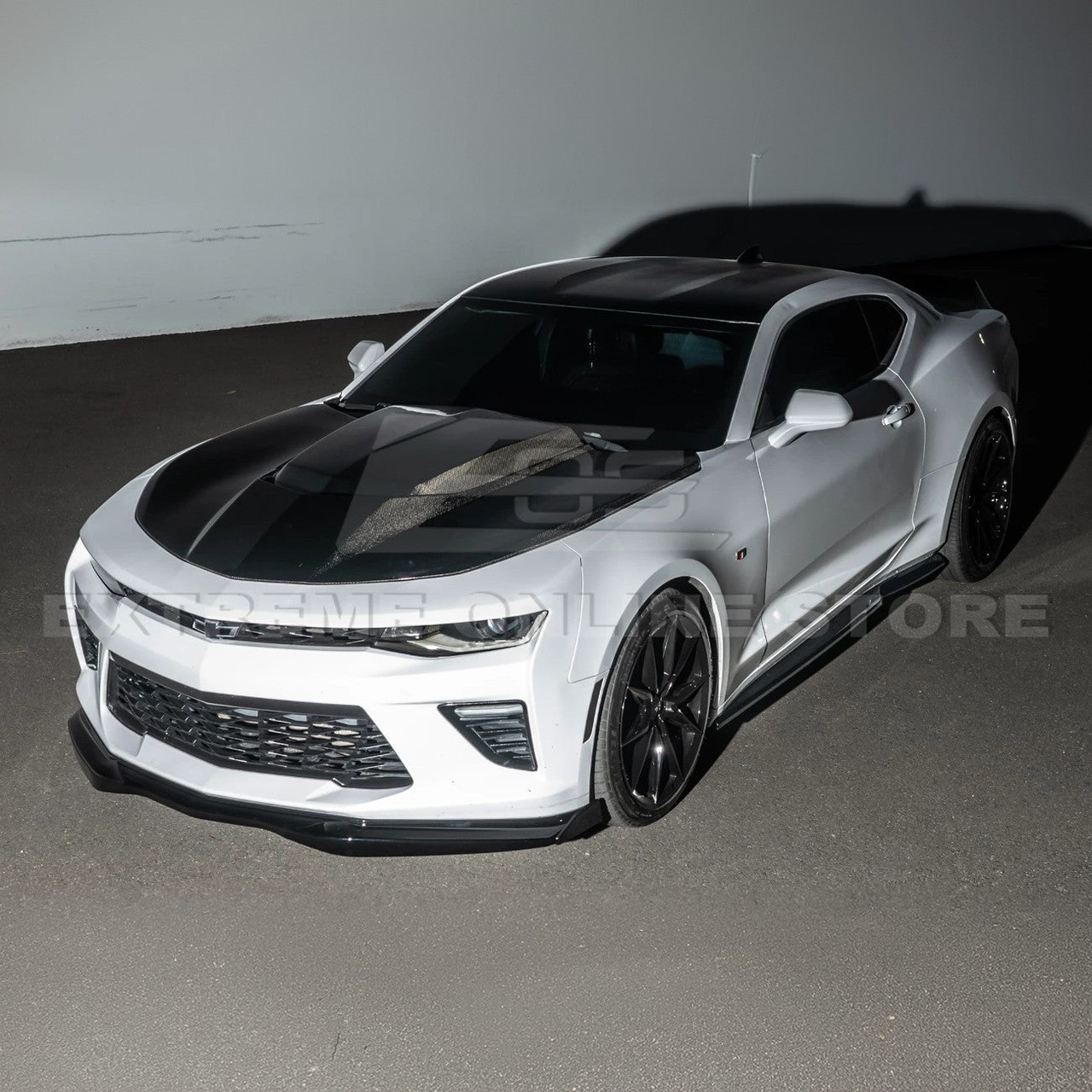 EOS T6 Style Front Splitter w. Winglets - Gloss Black - 16-24 Camaro SS (FLIP-139-V2-ABS_SPLITTER-092-V2-ABS)