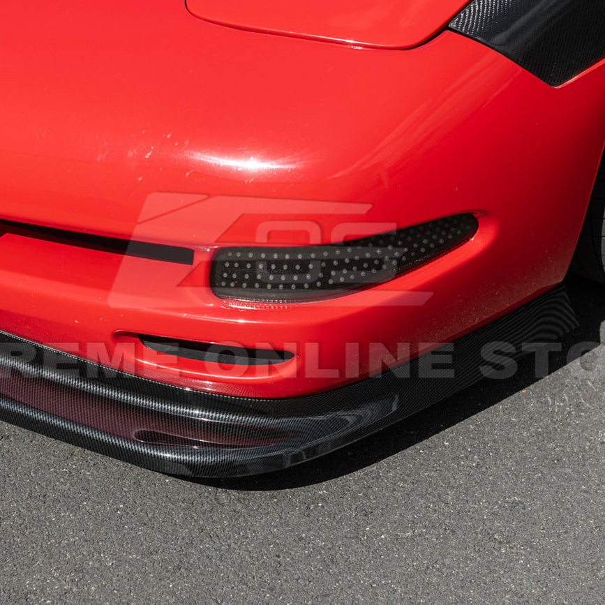 EOS Front Splitter & Side Skirts - Hydro-Dipped Carbon - 97-04 C5 Corvette (FLIP-548-CFLK_SS-229-CFLK)