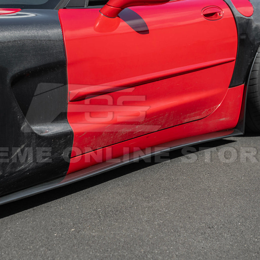 EOS Front Splitter & Side Skirts - Hydro-Dipped Carbon - 97-04 C5 Corvette (FLIP-548-CFLK_SS-229-CFLK)