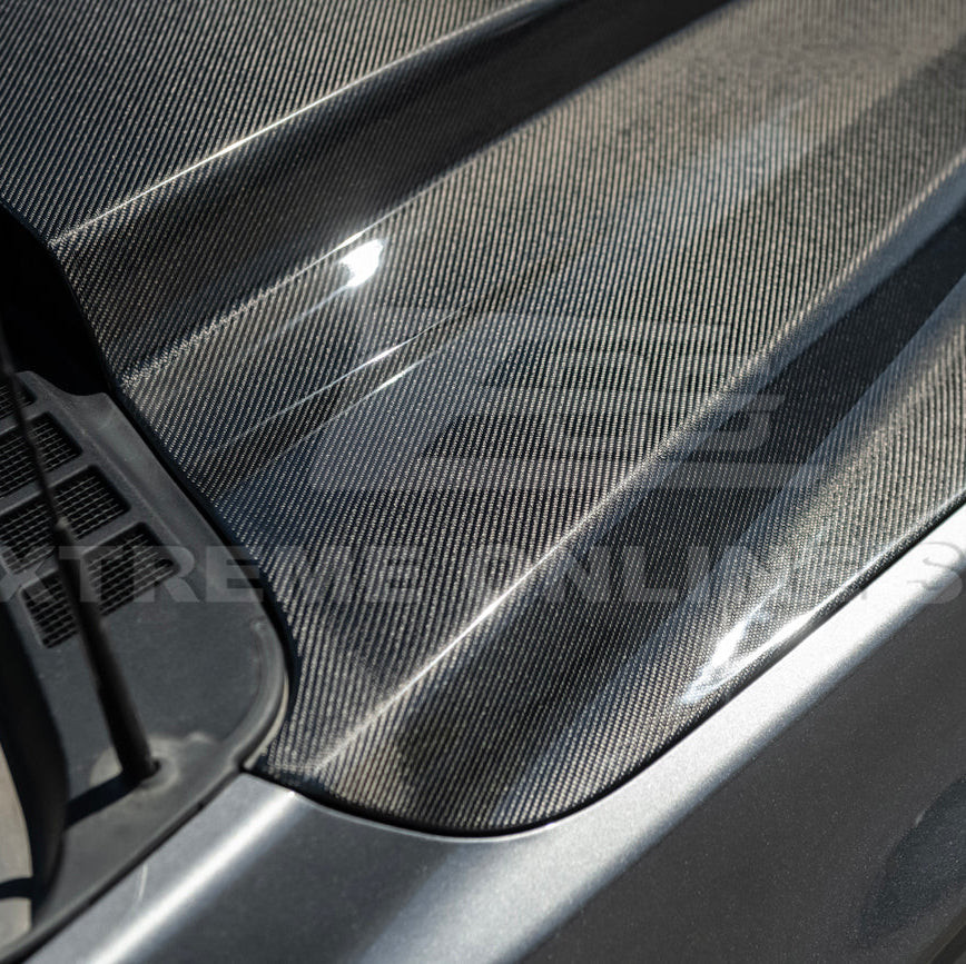 EOS Carbon Fiber Cowl Hood - 2021+ Ford F-150 (HOOD-1195-BKCF)