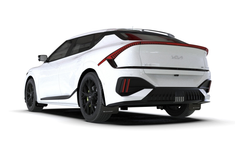 Rally Armor 25-26 Kia EV6 Base Light/GT/GT-Line Black Mud Flap - White Logo - MF151-UR-BLK-WH User 1