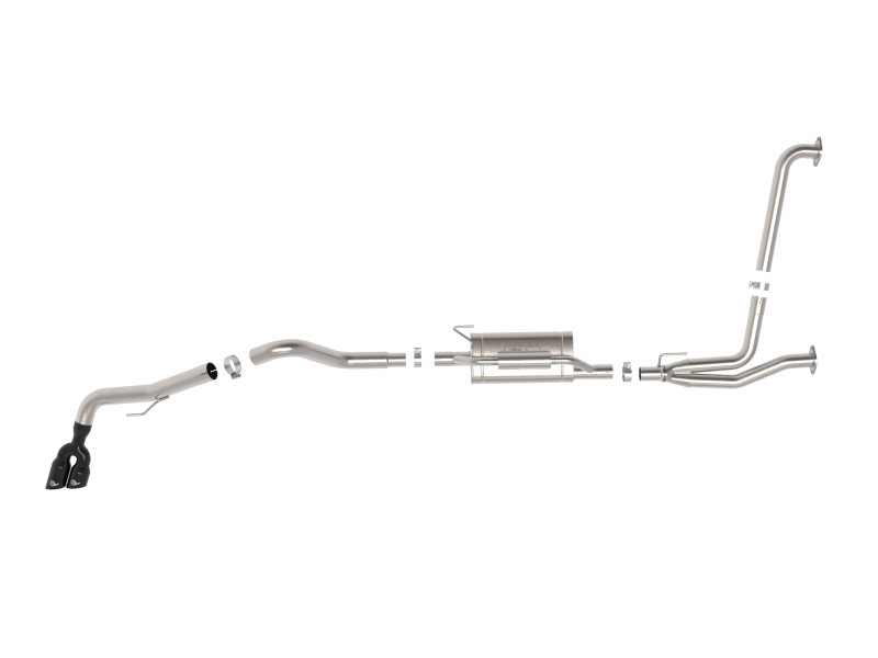aFe 2022+ Nissan Frontier V6 Vulcan Series SS Cat-back Exhaust w/ Black Tips - 49-36140-B Photo - Unmounted