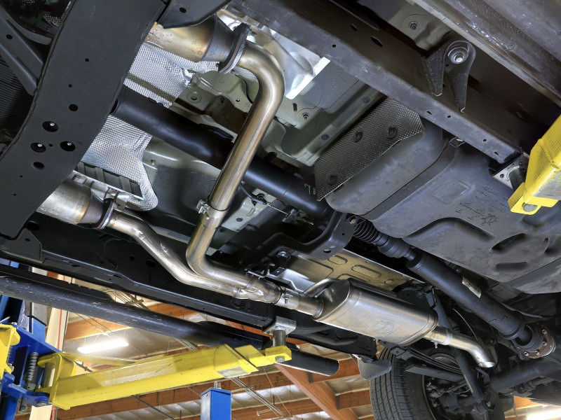 aFe 2022+ Nissan Frontier V6 ROCK BASHER SS Cat-Back Exhaust System - 49-46141 Photo - Mounted