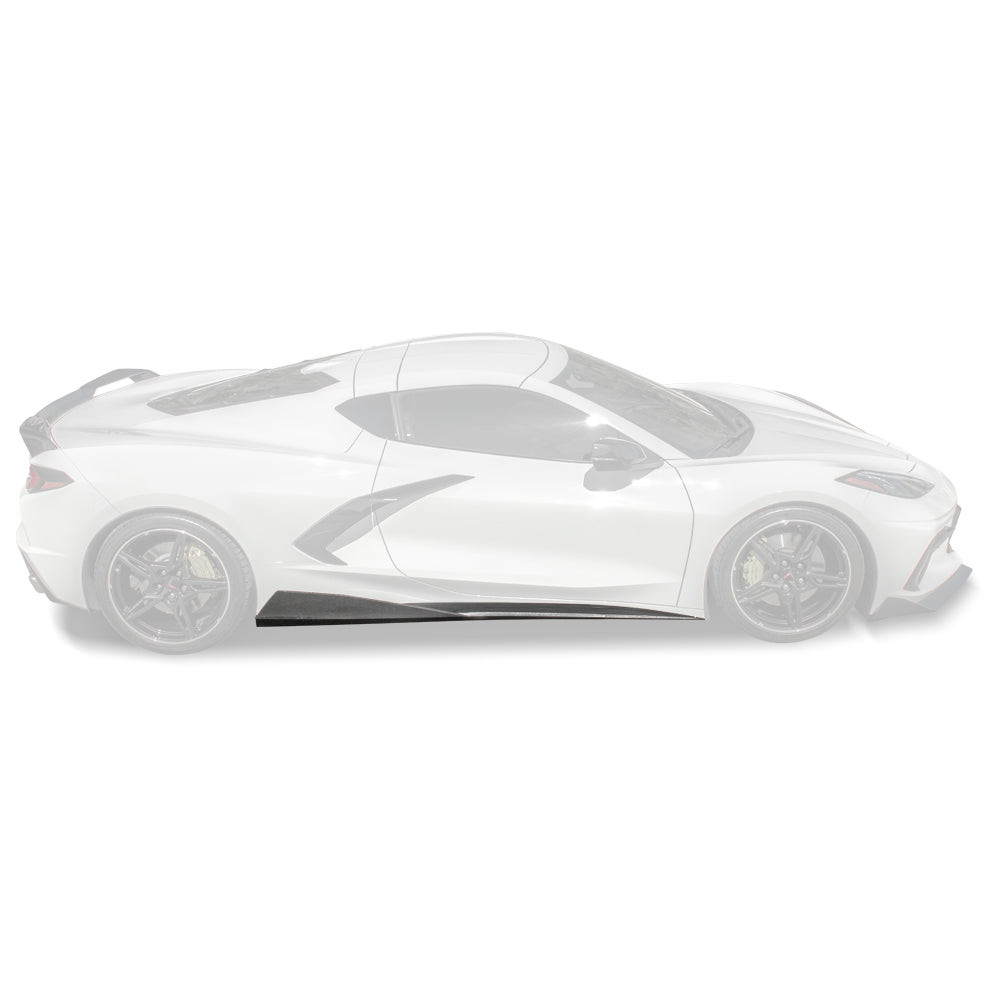 EOS 5VM Style Side Skirts - Carbon Flash Metallic - C8 Corvette (SS-277-V2-ABS)