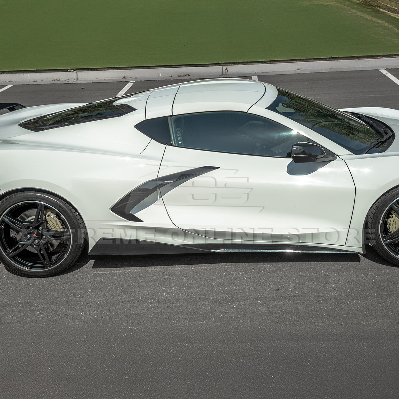 EOS 5VM Style Side Skirts - Carbon Flash Metallic - C8 Corvette (SS-277-V2-ABS)