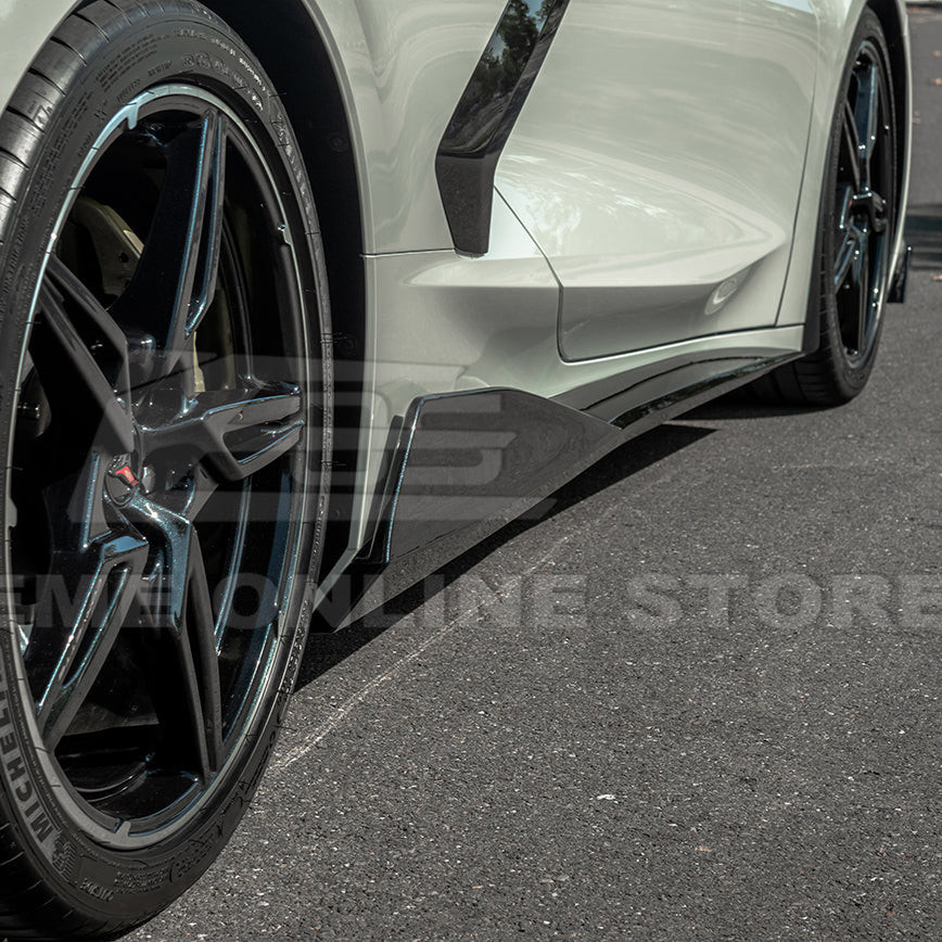 EOS 5VM Style Side Skirts - Carbon Flash Metallic - C8 Corvette (SS-277-V2-ABS)