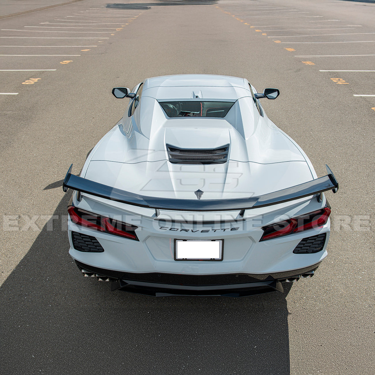 EOS Rear Spoiler 5VM High Wing - Carbon Flash - C8 Corvette (SPOILER-268-ABS)