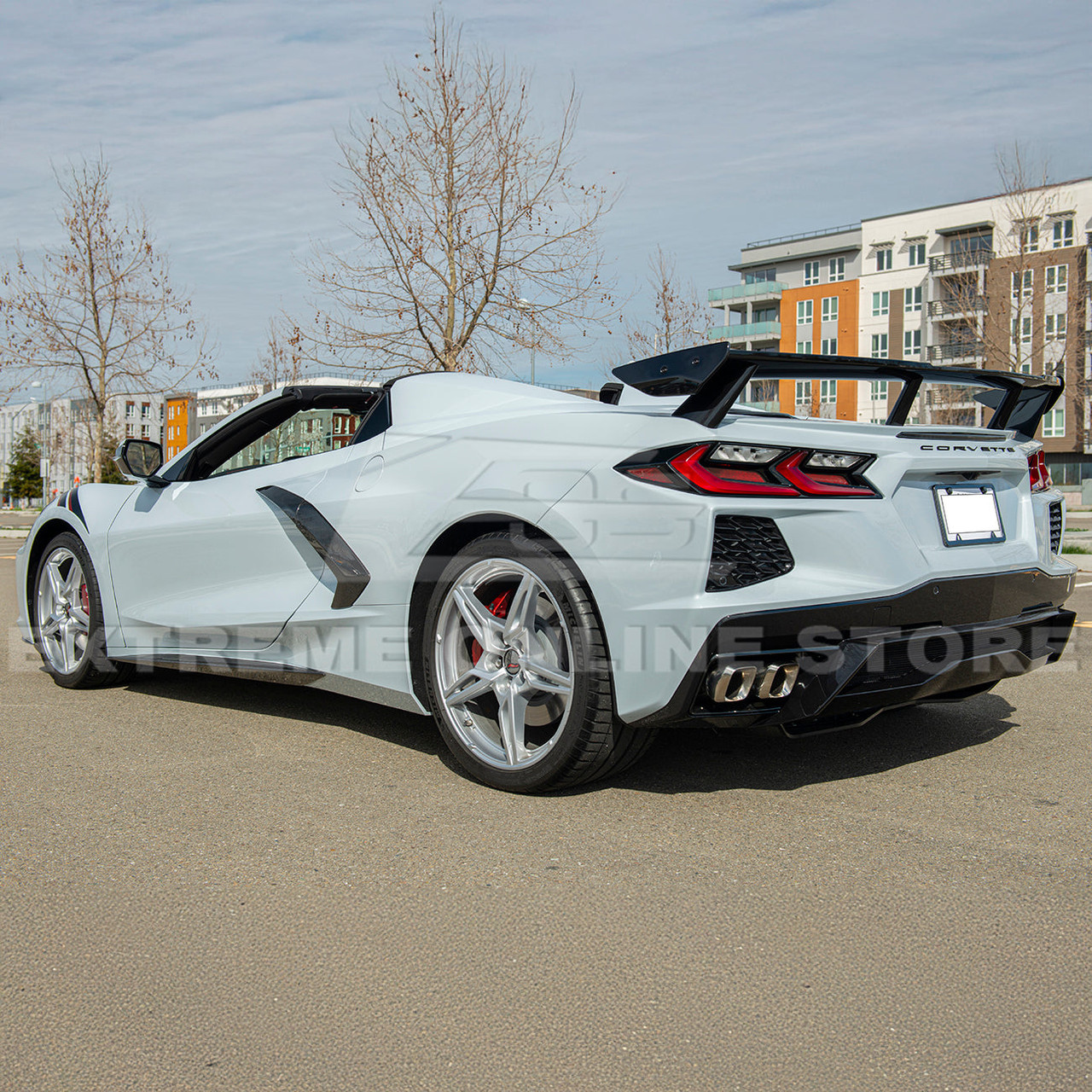 EOS Rear Spoiler 5VM High Wing - Carbon Flash - C8 Corvette (SPOILER-268-ABS)