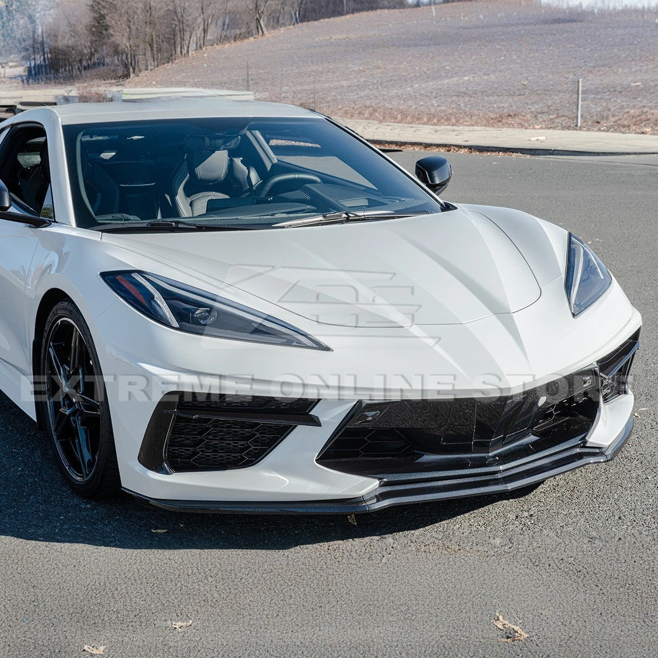 EOS Front Splitter Z51 Style - Carbon Flash Metallic - C8 Corvette (FLIP-267-V2-ABS)