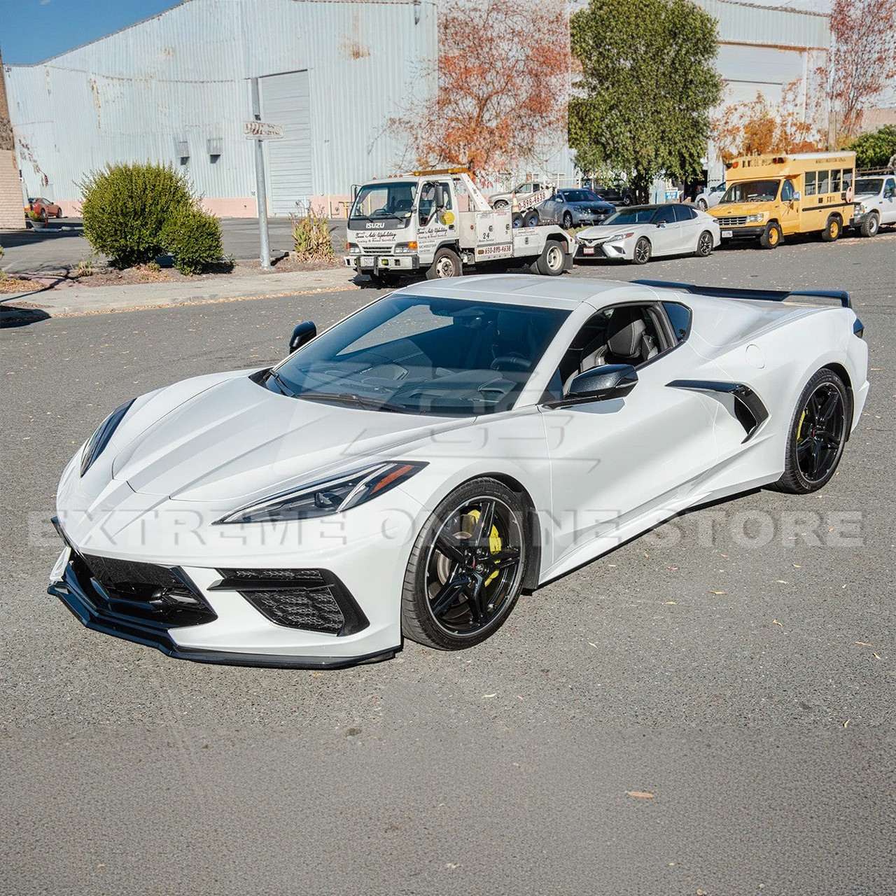 EOS Front Splitter Z51 Style - Carbon Flash Metallic - C8 Corvette (FLIP-267-V2-ABS)