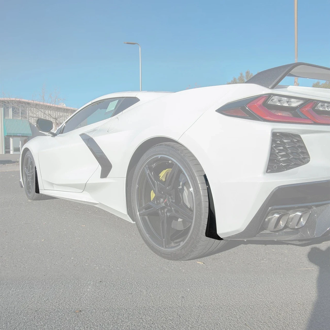 EOS Extended Front & Rear Splash Guards - Carbon Flash - C8 Corvette