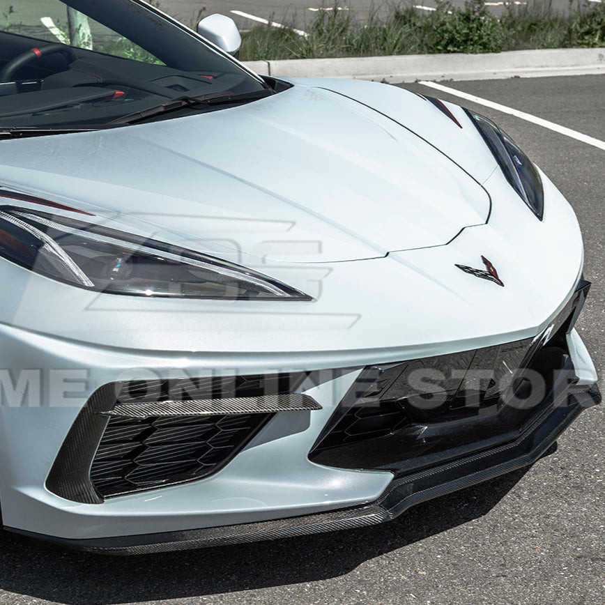 EOS Front Grill Insert - Carbon Fiber - C8 Corvette (FOG-336-BKCF)