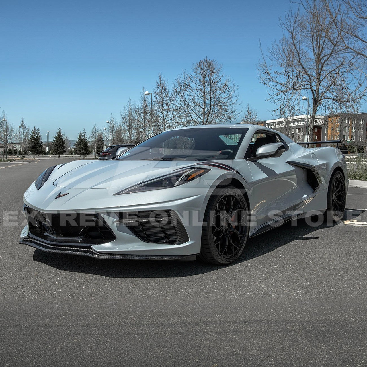 EOS Front Grill Insert - Carbon Fiber - C8 Corvette (FOG-336-BKCF)