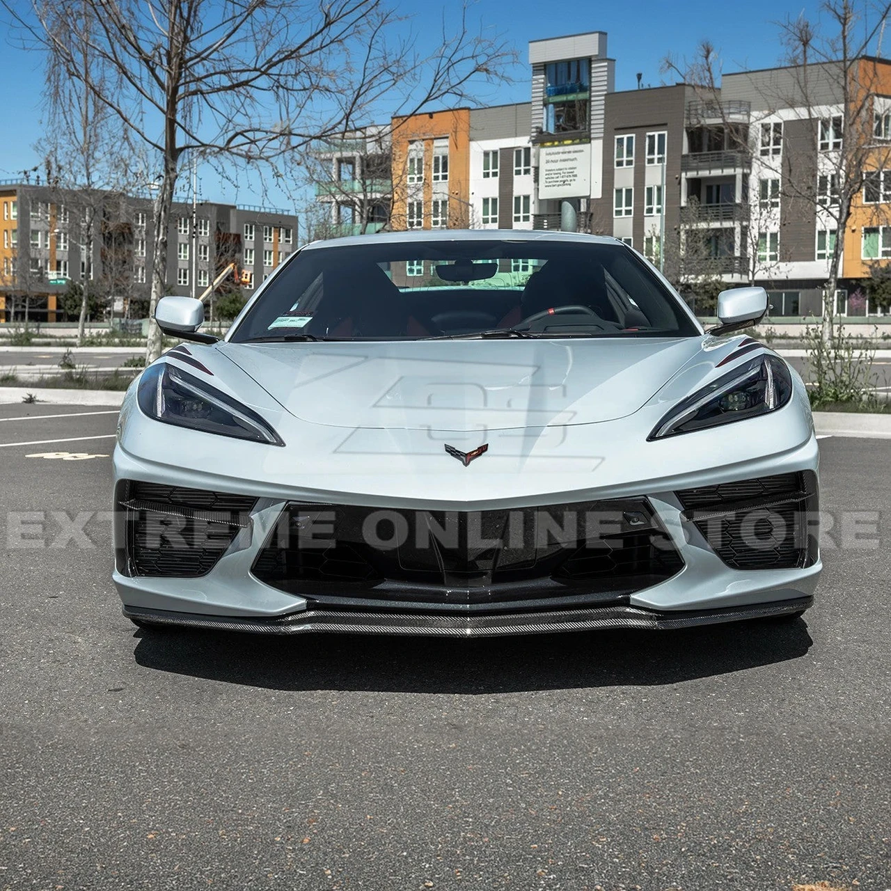 EOS Front Grill Insert - Carbon Fiber - C8 Corvette (FOG-336-BKCF)